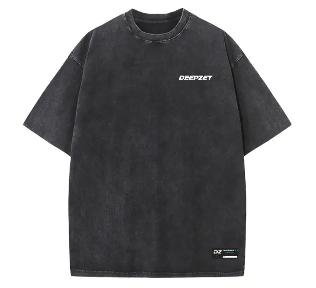 DEEPZET 01 Tee — Washed Black